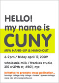 Hello, My Name is CUNY